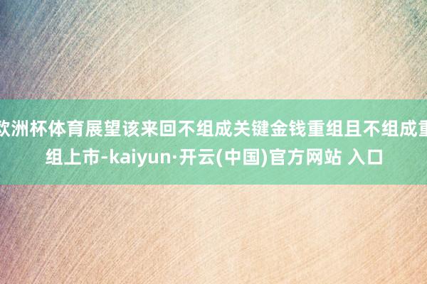 欧洲杯体育展望该来回不组成关键金钱重组且不组成重组上市-kaiyun·开云(中国)官方网站 入口