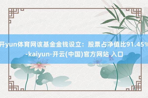 开yun体育网该基金金钱设立：股票占净值比91.45%-kaiyun·开云(中国)官方网站 入口
