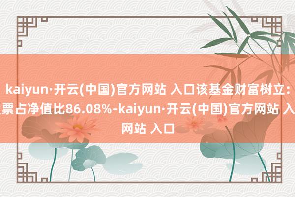 kaiyun·开云(中国)官方网站 入口该基金财富树立：股票占净值比86.08%-kaiyun·开云(中国)官方网站 入口
